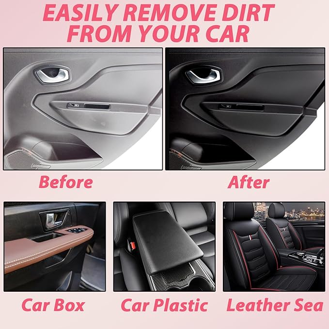 2PCS Polishing Cleaner Car Interior, 2026 Car Interior Cleaner Spray, 100ml Multi-Surface Car Interior Detailing Cleaner Suitable for Cleaning Rubber, Plastic, and Leather Surfaces Inside Vehicles