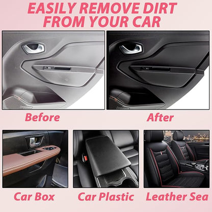 2Pcs Car Interior Cleaner, New Polishing Cleaner, All Purpose Car Interior Detailer Spray, Interior Detailer Spray Suitable for Cleaning Rubber, Plastic, Leather Surfaces Inside the Car (2*100ML)