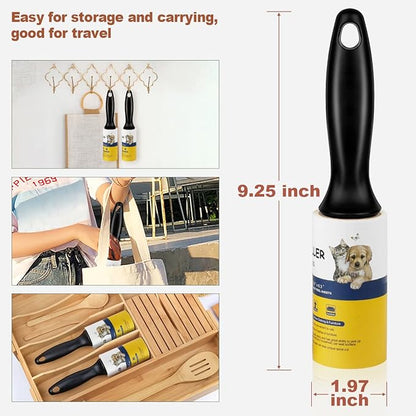 WulaWindy Lint Roller Pet Hair Remover - Extra Sticky Lint Remover Rollers for Clothes Sofa Carpet Pet Hair Dirt Removal - 8 Pack Refills