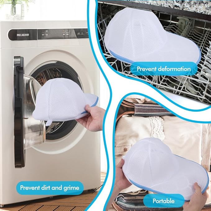 2Pcs Hat Washer Cage Hats Cleaner,Hat Washer for Washing Machine,Suitable for washing machines or dishwashers, various sizes of flat and curved baseball cap cleaning machines