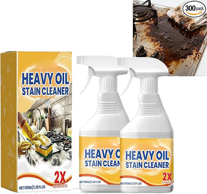 Heavy Duty Kitchen Degreaser Spray, Powerful Multi-Purpose Cleaner, for Oven and Grill Stubborn Oil Stains, Grease and Grime, All-Purpose Degreaser for Tough Surfaces, Durable Stain (2PCS)
