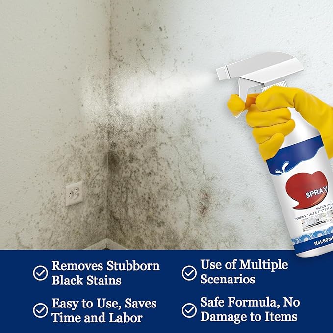 Jue Fish Quick-Acting Foaming Stain Remover Spray Cleaner Foam, All Purpose Household Cleaner Spray,Suitable for Walls,Tiles, Floors, Sinks, Bathtubs and Toilets(2 Pcs)
