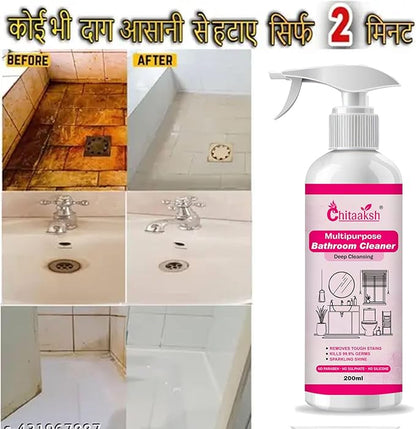 All-Purpose Cleaner Spray Lemongrass Fragrance | Removes Oil, Hard Water & Limescale Stains from Taps, Tiles, Chimney & Countertops | Kitchen Surface Cleaning Spray (200ml)