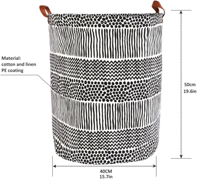 1PC Folding Laundry Basket Round Storage Bin Bag Large Hamper Collapsible Clothes Toy Basket Bucket Organizer Large Capacity