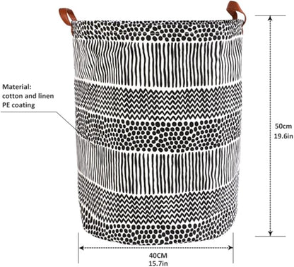1PC Folding Laundry Basket Round Storage Bin Bag Large Hamper Collapsible Clothes Toy Basket Bucket Organizer Large Capacity