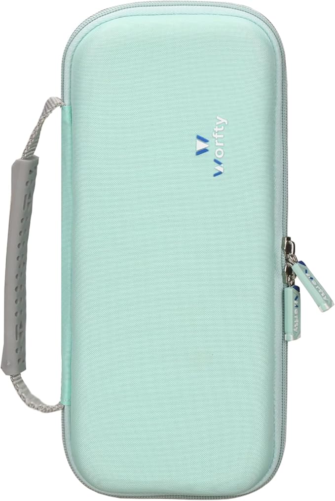 Hard Travel Carrying Case for Conair Handheld Garment Steamer, Mint Green Portable Storage Case fits for Conair Small Size Travel Steamer with Dual Voltage for Worldwide Use(Case Only)