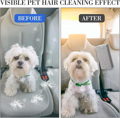 Loopeer 2 Pcs Pet Hair Remover Pumice Stone for Dog Cat Hair Removal Cleaning Pet Fur Stone 6 Inch Dog Fur Cleaning Tool for Car Interior Bedding Carpet Couch Furniture(3.74 x 2 x 1.6 in)