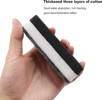 Kitchen Dishwashing Sponge Individually Wrapped Sponges, Bulk Non Scratch Scouring Pad Odor-Free Dish Sponges for Washing Dishes Wipes for Household Cleaning Dishes Travel Apartments (Black- 200 Pack)