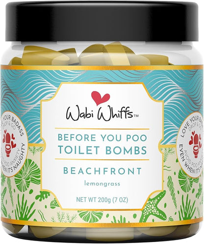 Fizzing Toilet Bombs – Beach Front | Natural Bathroom Deodorizer | Odor Eliminator Tablets For Freshness & Cleanliness | Eco-Friendly Septic Safe Tablets | 60 Count |