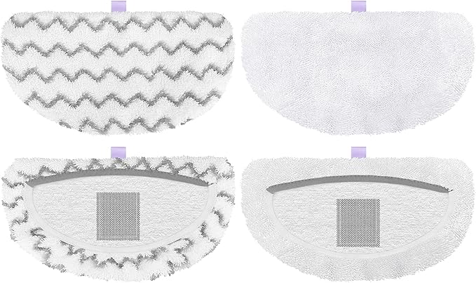 Tidy Monster 6 Pack Steam Mop Replacement Pads Compatible with Bissell Powerfresh Steam Mop 1940 1806 1544 1440 2075A 2685A Series, Part # 5938 & 203-2633, 1606668 & 1606669 (3Plush+3Scrub Plush)