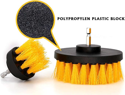 5 Pieces Drill Brush Attachments, Scrubber Brush for Drill, Power Cleaning Kit for Carpet, Car Detailing, Bathroom Surface, Upholstery, Grout, Tiles, Sinks, Shower, Boat, Corner