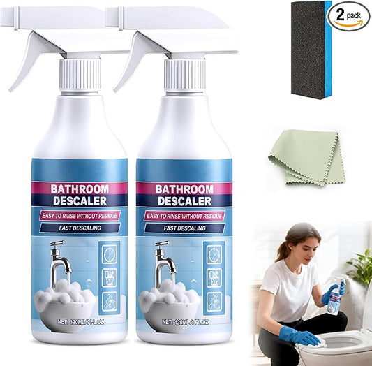 Bathroom Descaler Foam Cleaner, 2025 New Bathroom Descaler, Bathtub Cleaner,Stubborn Stains Cleaner,All Purpose Bathroom Cleaner Foam Spray for Home Kitchen(2pcs)