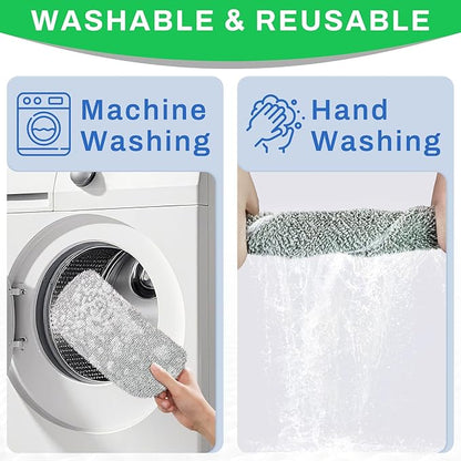 6 Pack Steam Mop Pads Compatible with GorFanty GF-6610B/GF-6610, Neugo NE033/NE033M & Mxnsewr Series, Floor Steamer Pads, Washable Reusable Microfiber Cleaner Pads