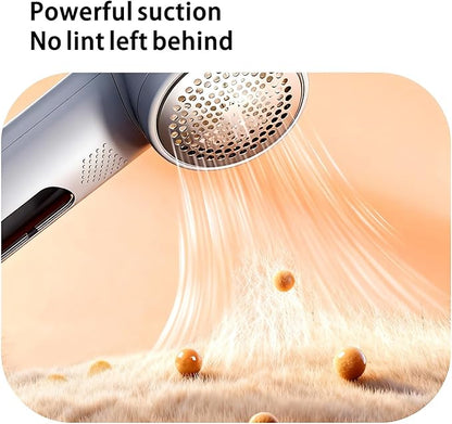 Fabric Shaver, Electric Lint Remover Rechargeable with 2 Replaceable Blades, 3 Speeds, Digital LED Display to Remove Pilling for Clothes, Furniture, Sweater, Couch, Blanket (White)
