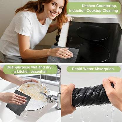 Thickened Magic Cleaning Cloth, Reusable Magic Cleaning Cloths for Glass, Streak Free Microfiber Magic Cleaning Cloth Reusable Rags for Kitchen, Windows, Mirrors, Cars (20)