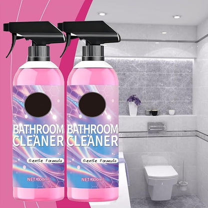 Bathroom Cleaner, Powerful Pink Bathroom Cleaner Spray, Bathrooms Descaler Foam Cleaners for Sink Tub Floor Tile， Gentle Formula (2Pcs)