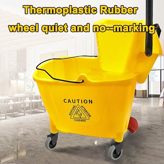 AAGUT Mop Bucket Wheels Replacement 3", Non-Marking TPR Castors Compatible with Rubbermaid Models 7570-L2, 7571,7580,7581,7582 7583, Set of 4