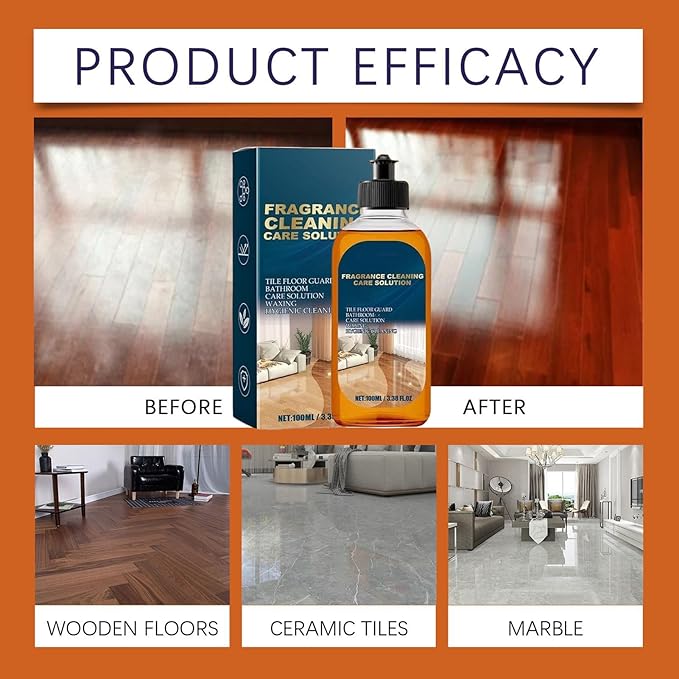Liquid Floor Mopping Cleaner, 3.38 FL.oz Fragrance Odor Remover, for Wood, Tile, Laminate, Home, Office, Kitchen, Bathroom, Deep Cleaning, Freshed Smell
