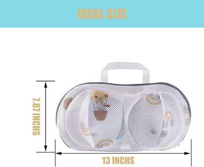 2Pcs Bra Mesh Laundry Bags for Delicates with Premium Zipper Bra Washing Bag for Laundry，Lingerie Bags for Washing Delicates underwear,integrated washing and care