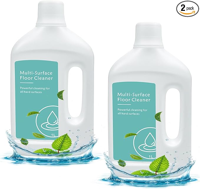 2 Pack Floor Vacuum Cleaner Detergent Refill for Dreame Cleaning Solution,Compatible with Dreame X Series and L Series Robot Vacuum and Mop. (2 Pack of 33.8 Fl Oz)