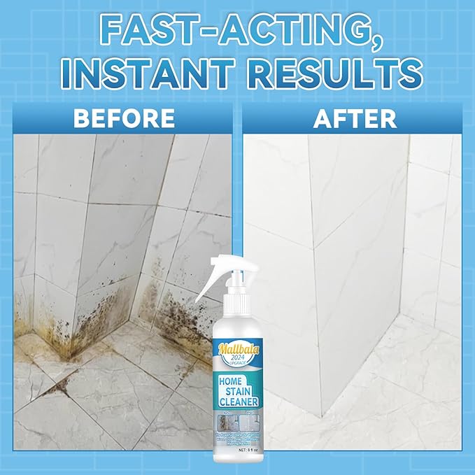 Mold Stain Cleanier Spray,Wall Cleaner Spray, All Purpose Cleaner Spray for Tiles, Walls, Ceiling, Deck, Wood, Brick, Showers, Kitchen, Sink, Grout, Washing Machine Gasket