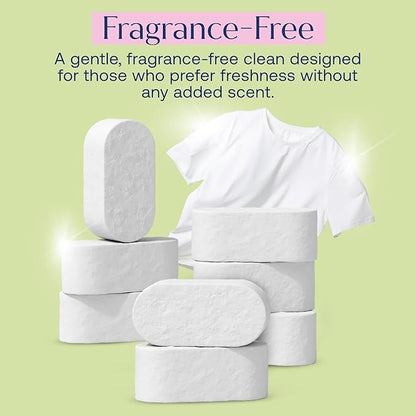 Fab Tab Laundry Detergent Tablets, Clean Ingredients, Sensitive Skin Friendly, Powerful & Gentle Clean, Unscented, Plastic-Free Alternative to Liquids, Laundry Pods and Sheets, 40 Count.