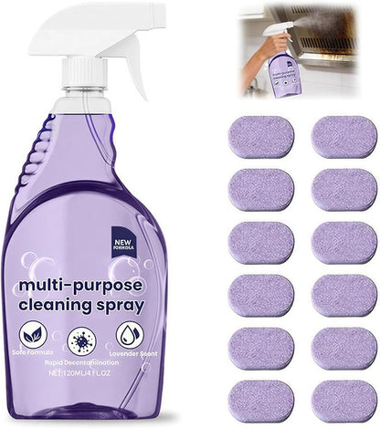 KUNAL All-In-One Multi Purpose Cleaning System with Cleaning Tablets,Spray Oven Cleaner, Multi-Surface Cleaners Spray for Every Stain-Cleaner(1 Bottle+12Tablet)