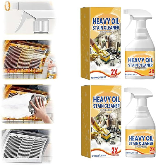 Kitchen Heavy Oil Cleaner Spray, 2026 New All Purpose Kitchen Heavy Oil Cleaning Agent, Multipurpose Kitchen Grease Cleaner for Countertops, Stovetop, Ovens and Appliances (2pcs)