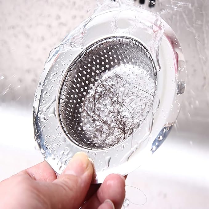 Kingrol Kitchen Sink Strainer 6-Pack, 4.5 Inch Stainless Steel Sink Drain Strainer, Fine Mesh Anti-Clog Food Catcher, Universal Fit for Standard Kitchen Drains, Dishwasher Safe