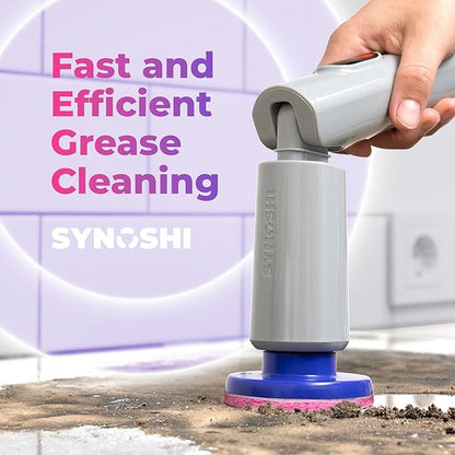 SYNOSHI PRO Electric Spin Scrubber Magic Melamine Sponge for Bathroom & Shower Cleaning Brush, Kitchen Brush Head For Power Scrubber - Set of 3 Magic Sponges