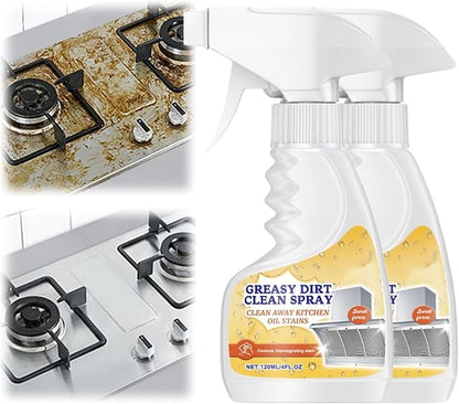 Multifunctional Powerful Kitchen Foam Cleaner,All-Purpose Oil Stain Cleaning Spray,Grease and Stains Remover for Stoves,Cookware,Appliances & More (2)