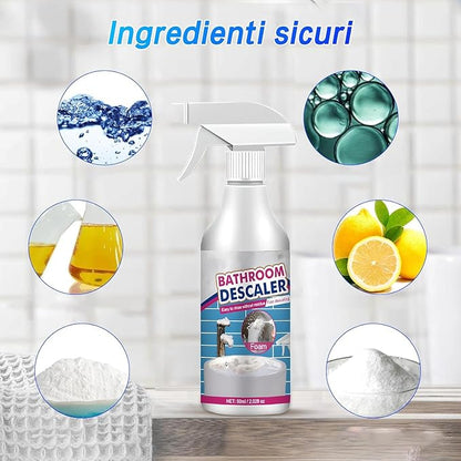 Bathroom Descaler Foam Cleaner Spray, 2026 New Upgraded Multipurpose Stubborn Stains Cleaner, All Purpose Rinse Cleaning Foam, Powerful Descaling Cleaning Agent for Kitchen Bath Glass (1)