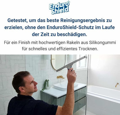 Professional Squeegee - Premium Quality Silicone Rubber Blades with Ergonomic Handle for Streak-Free Cleaning - Perfect for Windows, Shower Doors, and Railings