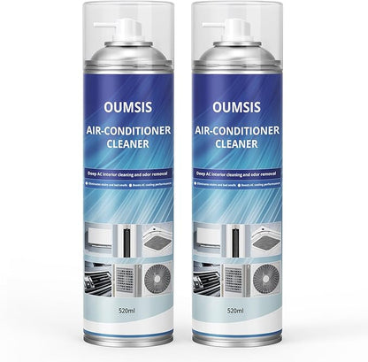 Air Conditioner Cleaner, Professional Cleaner Foam Spray, Foaming Coil Cleaners for AC Unit, Heating, Refrigerator, Multifunctional Cleaner Spray Bottle Breaks Down Dirt, Dust and Grease 2 Pack