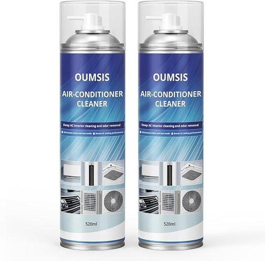 Air Conditioner Cleaner, Professional Cleaner Foam Spray, Foaming Coil Cleaners for AC Unit, Heating, Refrigerator, Multifunctional Cleaner Spray Bottle Breaks Down Dirt, Dust and Grease 2 Pack