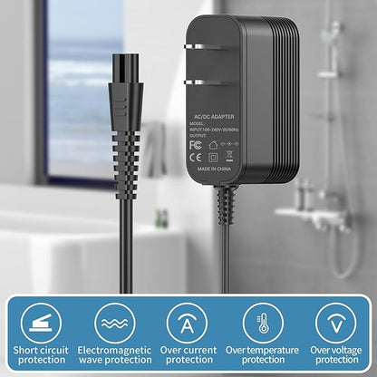 Charger for Khelfer Electric Spin Scrubber Power Cord for KHelfer Kh8 Pro Electric Spin Scrubber Compatible with Kh8 Series Kh1 Pro Kh2 Pro KH8W KH8B KH8G 9V Adapter Power Supply