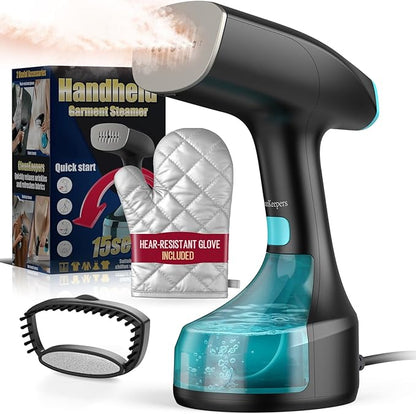 Steamer for Clothes, 1900W Strong Penetrating Steam Portable Handheld Garment Steamer Clothes Steamer with 3 Steam Settings, Fabric Brush, 300ml Big Capacity, Travel Steamers Iron Safe Removes Wrinkle