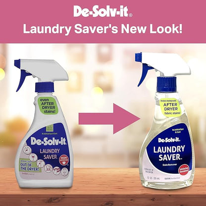 Orange-Sol De-Solv-It Laundry Saver, Instant Laundry Stain Removers, Spray and Wash Stain Remover, Powerful Spray Wash Formula, Hair & Skin-Safe, 12-Ounce