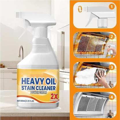 Kitchen Heavy Oil Cleaner,Clean Up Kitchen Oil Stains, All Purpose Kitchen Heavy Oil Cleaning Agent, Powerful Clean Kitchen Oil Stains Spray, Oil Enemy Foaming Cleaner (2 pcs)
