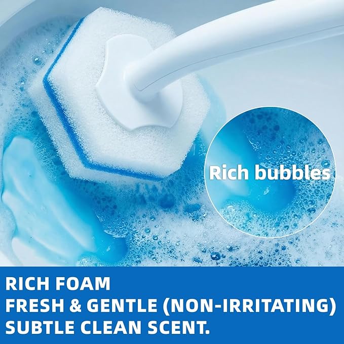 Toilet Wand Refills Compatible with Clorox Toilet Wand, 20 Count Disposable Refill Heads for Deep Foaming Cleaning