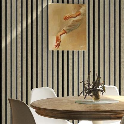 myforHD Wallpaper Peel and Stick Wood Grating Stripe Self-Adhesive Wallpaper Faux Wood Contact Paper Wood Slats Self Adhesive Wall Paper PVC Vinyl Film Removable Waterproof (Wood B, 17.3" x 236")
