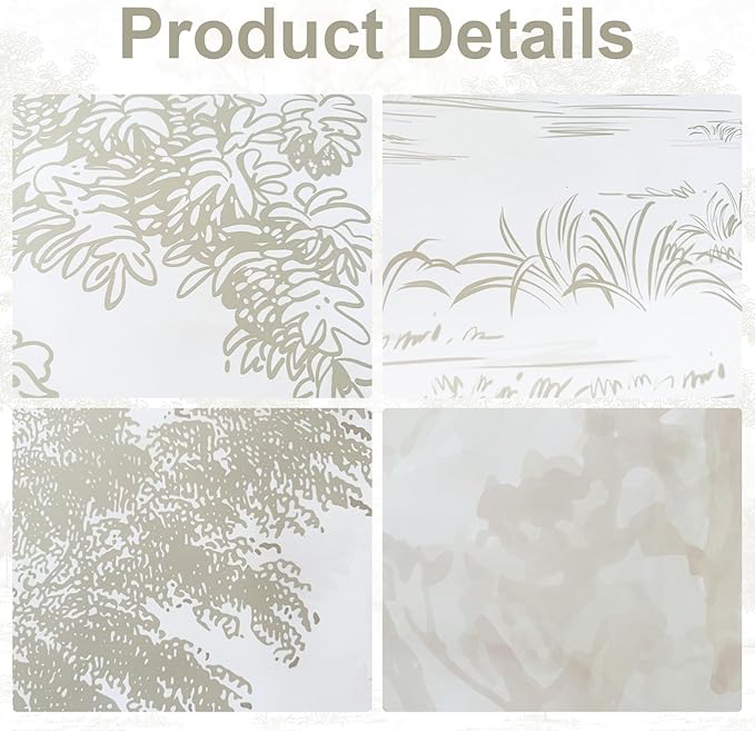 Zeeko Vintage Forest Wall Murals Peel and Stick 148" W x 98" H Beige Tree Wallpaper Self-Adhesive Large Nature Landscapes Murals Canvas Wall Decor for Bedroom Bathroom