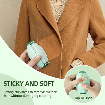 2 Pack Reusable Lint Roller Portable Mini Lint Remover Cat Pet Hair Rollers Travel Size Sticky Cleaner Dog Hair Remover for Clothes Washable Gel Lint Roller Ball