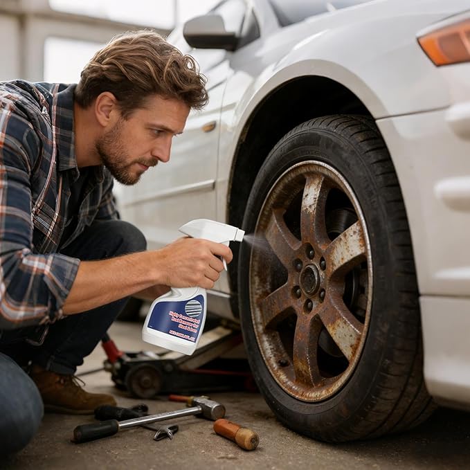Industrial Rust Remover, Concentrated Metal Cleaner, 120ml Dissolver Spray with Fast Action, Repair Solution with Deep Penetration, Metal Spray for Garage Workshop Automotive