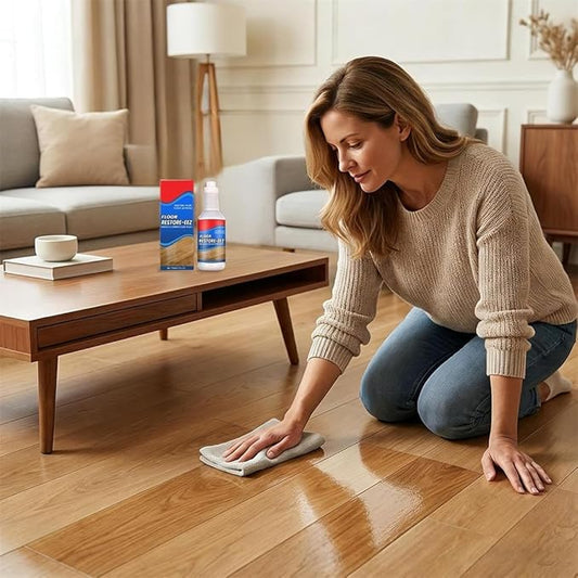 Floor Restore Solution, Floor Restorer & Clean Hardwood Restore, Wood Restorer, 150ml Flooring Protection Agent For Shine Wood, Laminate, Vinyl (2pcs)