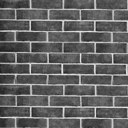 HeloHo 17.7" X 394" Grey Brick Wallpaper Peel and Stick Self-Adhesive Removable 3D Textured Wall Paper for Kitchen Backsplash Living Room Bedroom Decor