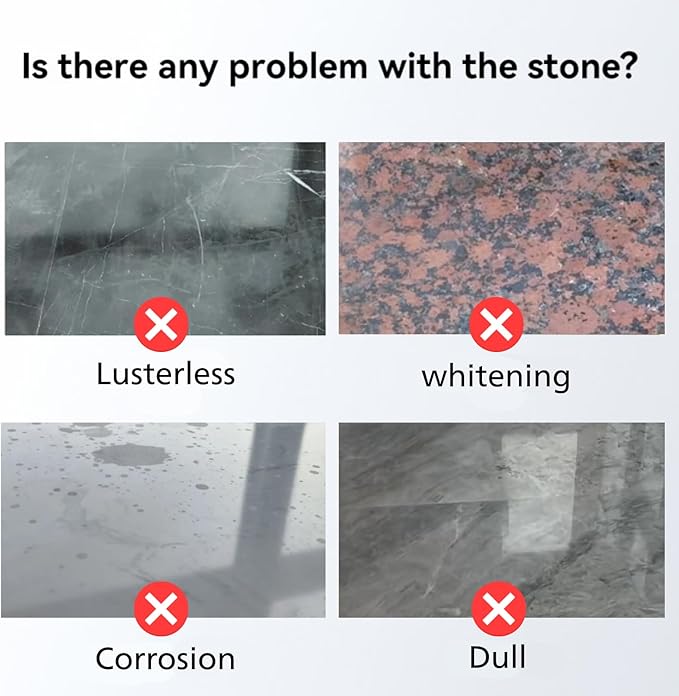 Marble Polishing Paste, Polish & Clean 2 in 1 - No Machine Needed | Granite Polishing Kit, Quartz Cleaner Countertop, Suitable for Marble, Granite, Quartz - Restores & Enhances Shine (1 kg)
