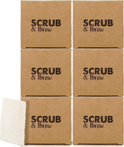 Scrub & Throw Natural Loofah Sponges, Multipurpose Dish Cleaning Tools (Pack of 180) for Kitchen, Bathroom, and Household Use - Non-Scratch