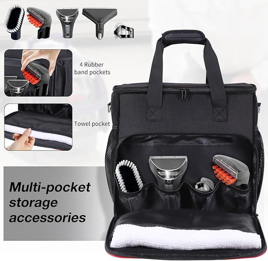 Storage Bag Compatible with Bissell Carpet Cleaner Machine 2458/3624/3682/Hoover Carpet Cleaner FH14050, Carrying Case for Bissell Upholstery Cleaner Portable Steam Cleaner Storage Bag, Case Only