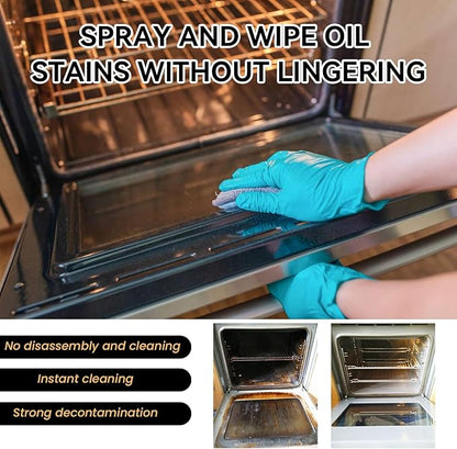 Oven Cleaner Spray Heavy Duty - Foaming Degreaser for Stoves, Grills & Burnt Food | Stainless Steel Safe | Fast 5-Min Clean